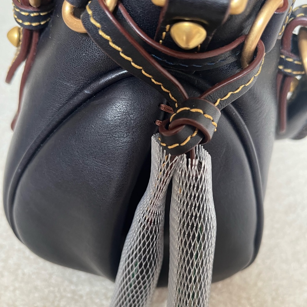 Dooney & Bourke Navy Florentine Micro Satchel - Picture 4 of 10